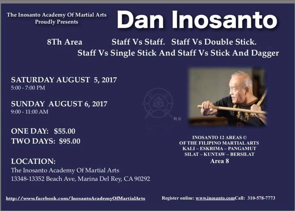 Inosanto - 2017 - 12 Areas of Kali - Area 8 - Staff - Day 1 - DVD