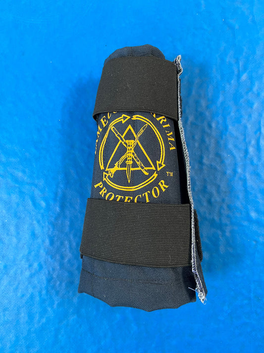 Dark Blue protective sleeve with yellow logo
