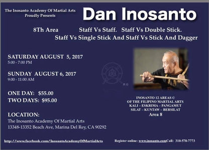Inosanto - 2017 - 12 Areas of Kali - Area 8 - Staff - Day 1 - DVD