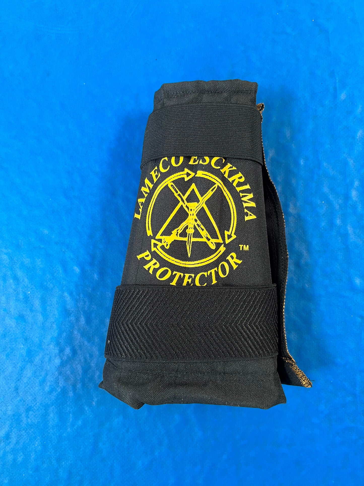 Black protector with yellow logo