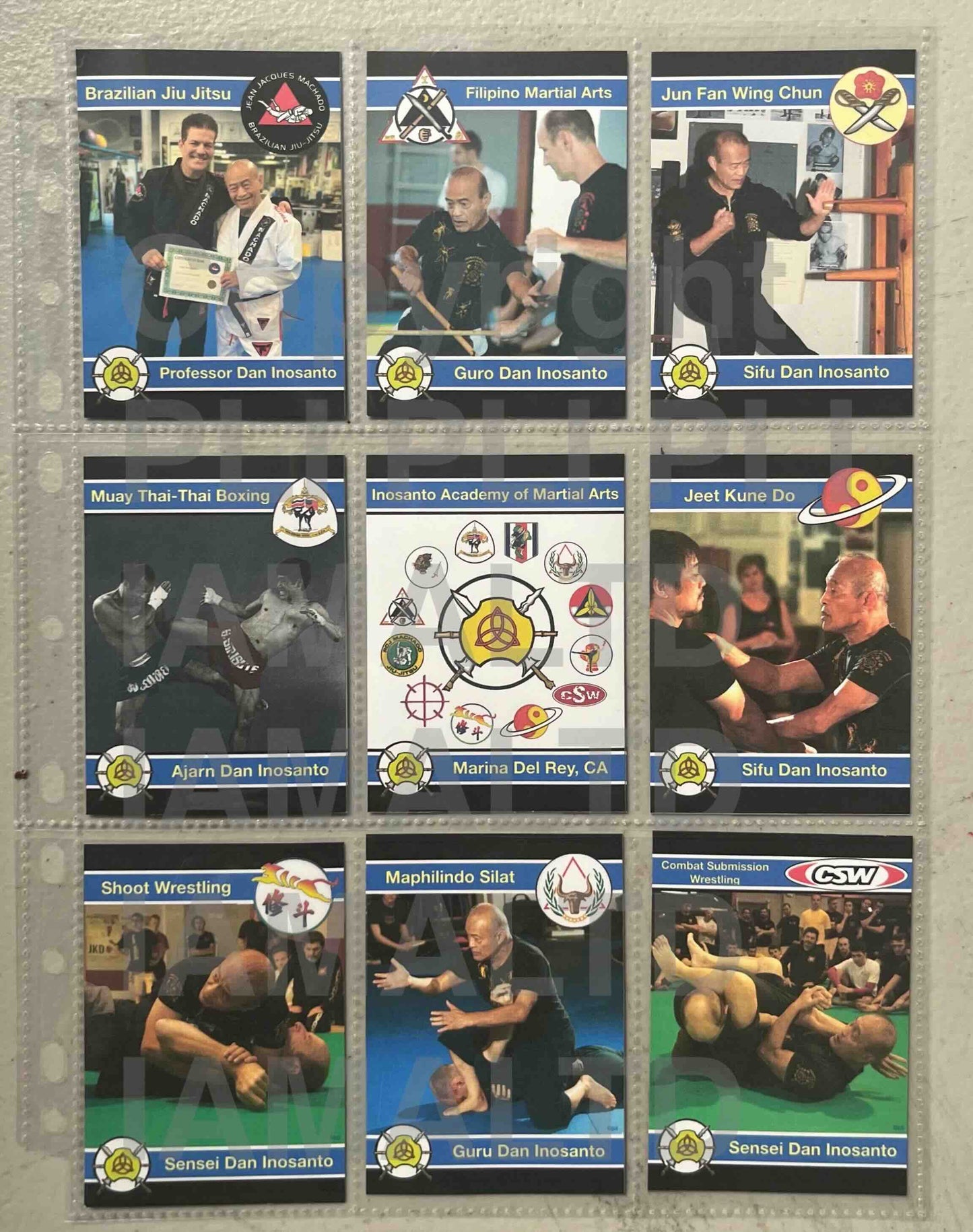 Trading Cards - Set of 9 - Guro Dan Inosanto