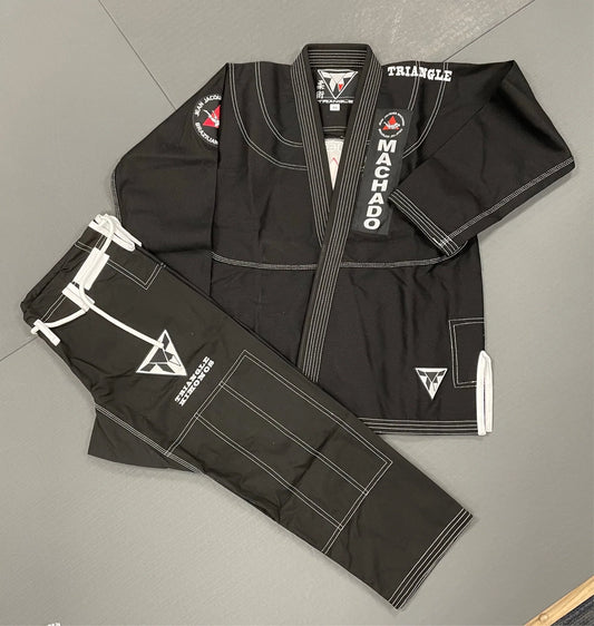 BJJ Gi - Jean Jacques Machado - Black with White Trim